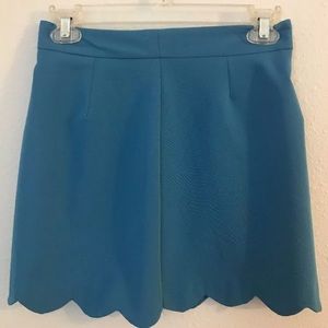 ASOS Blue scalloped Mini skirt - Sz 4 - EUC